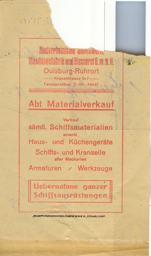 Alte Rechnungen : Zeitraum: 1934-1945