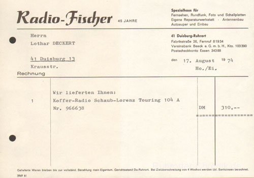 Alte Rechnungen : Jahr: 1974-08-17