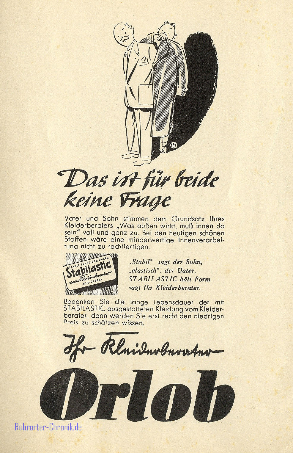 Alte Werbeanzeigen : Jahr: 1952