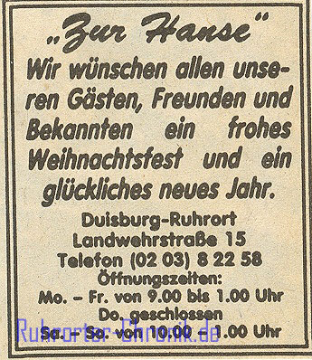 Alte Werbeanzeigen : Zeitraum: 1961-1975